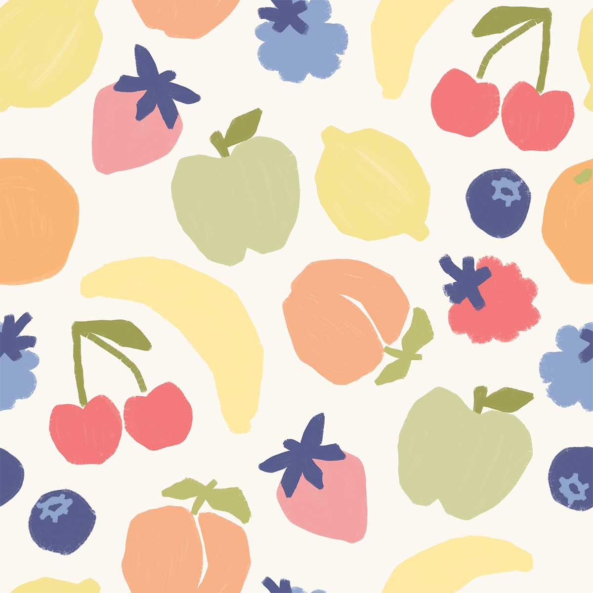Papier peint tutti frutti intissé, HEXOA
