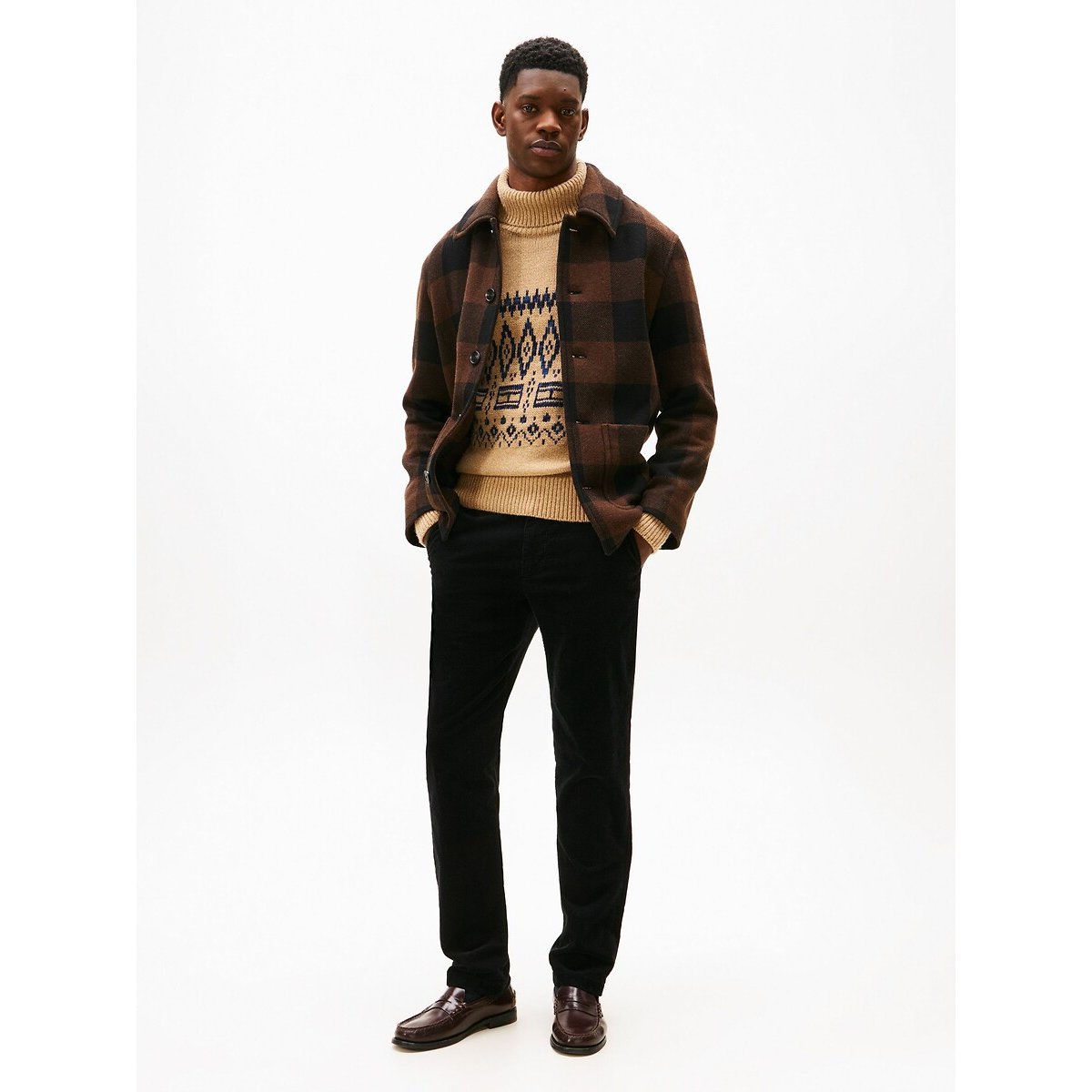 Pantalon chino Denton velours noir, TOMMY HILFIGER