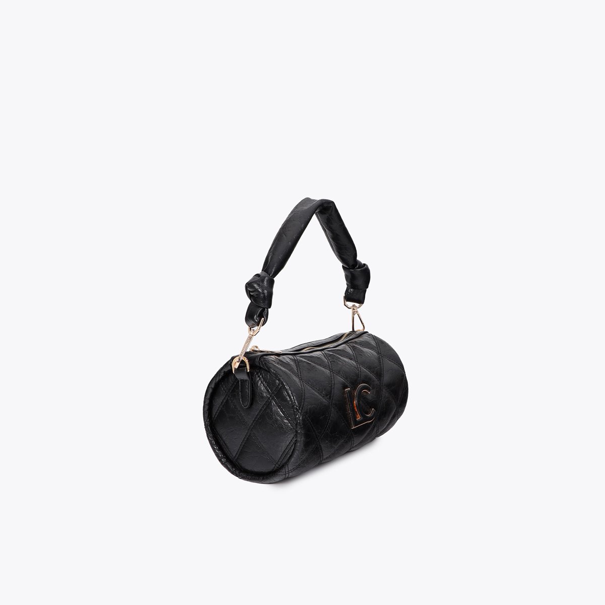 Sac à bandoulière matelassé à noeuds décoratifs noir, LOLA CASADEMUNT