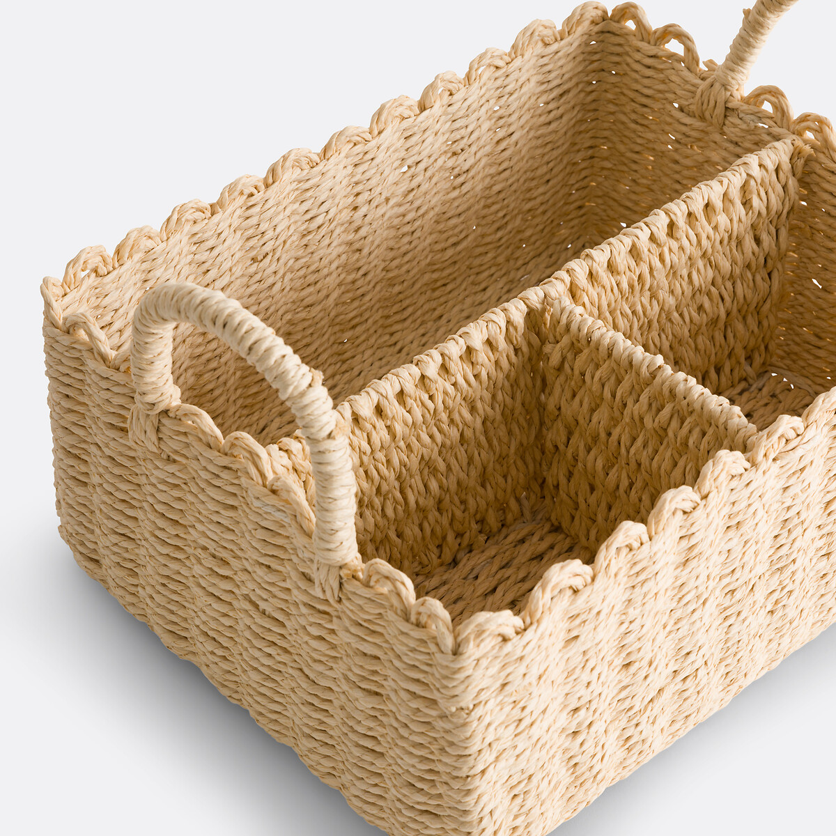 Cesta multiusos de papel trenzado, Petalia beige , LA REDOUTE INTERIEURS