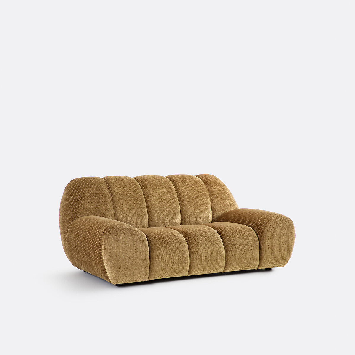 Canapé velours côtelé vintage 2 places, Nuria bronze, LA REDOUTE INTERIEURS