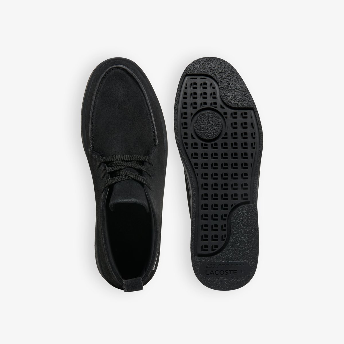 Sneakers Baseshot Chukka homme en suède noir-02h, LACOSTE