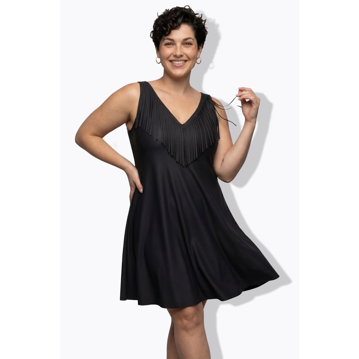 Robe de bain à bonnets souples et armatures. noir, ULLA POPKEN