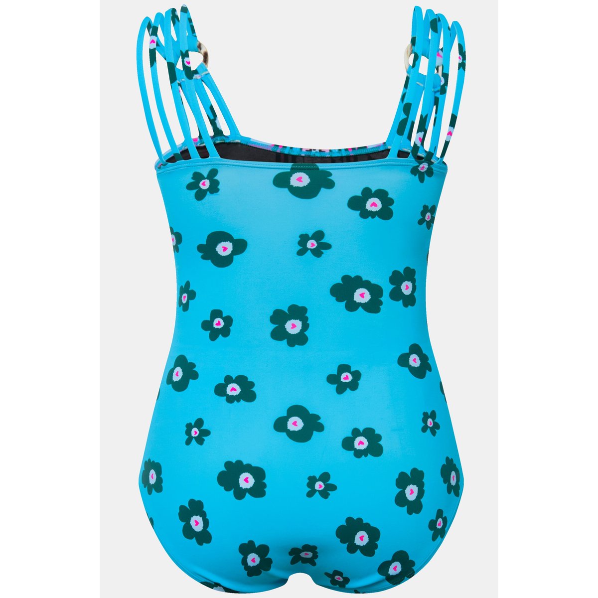 Maillot de bain à mélange d'imprimés bleu turquoise, ULLA POPKEN