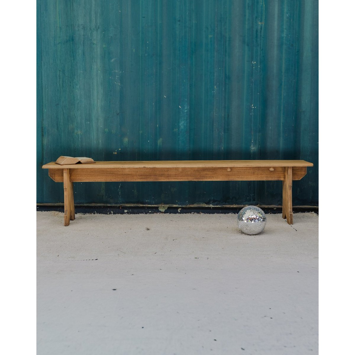 Banc de ferme en bois Antoine N°386 - Bon état bois clair, DEBONGOUT