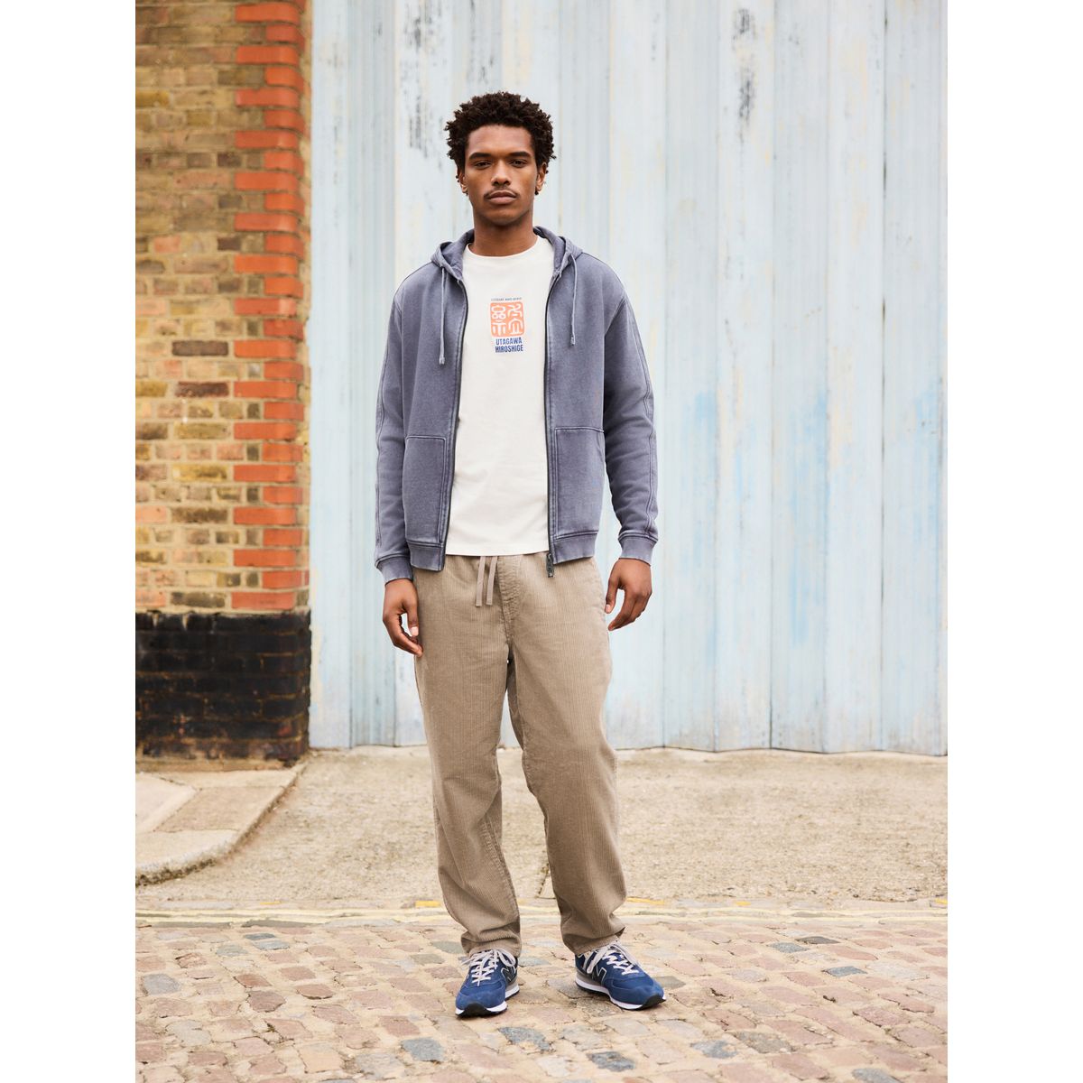 Pantalon de jogging large en coton épais gris, NEXT