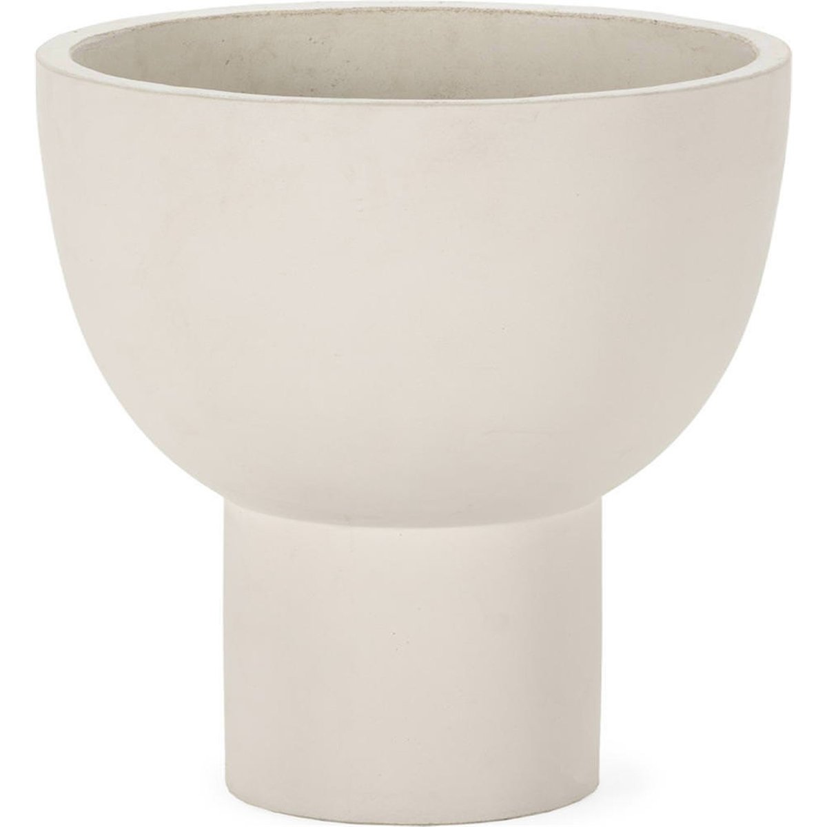 Cache-pot en ciment sur pied blanc, RECOLLECTION