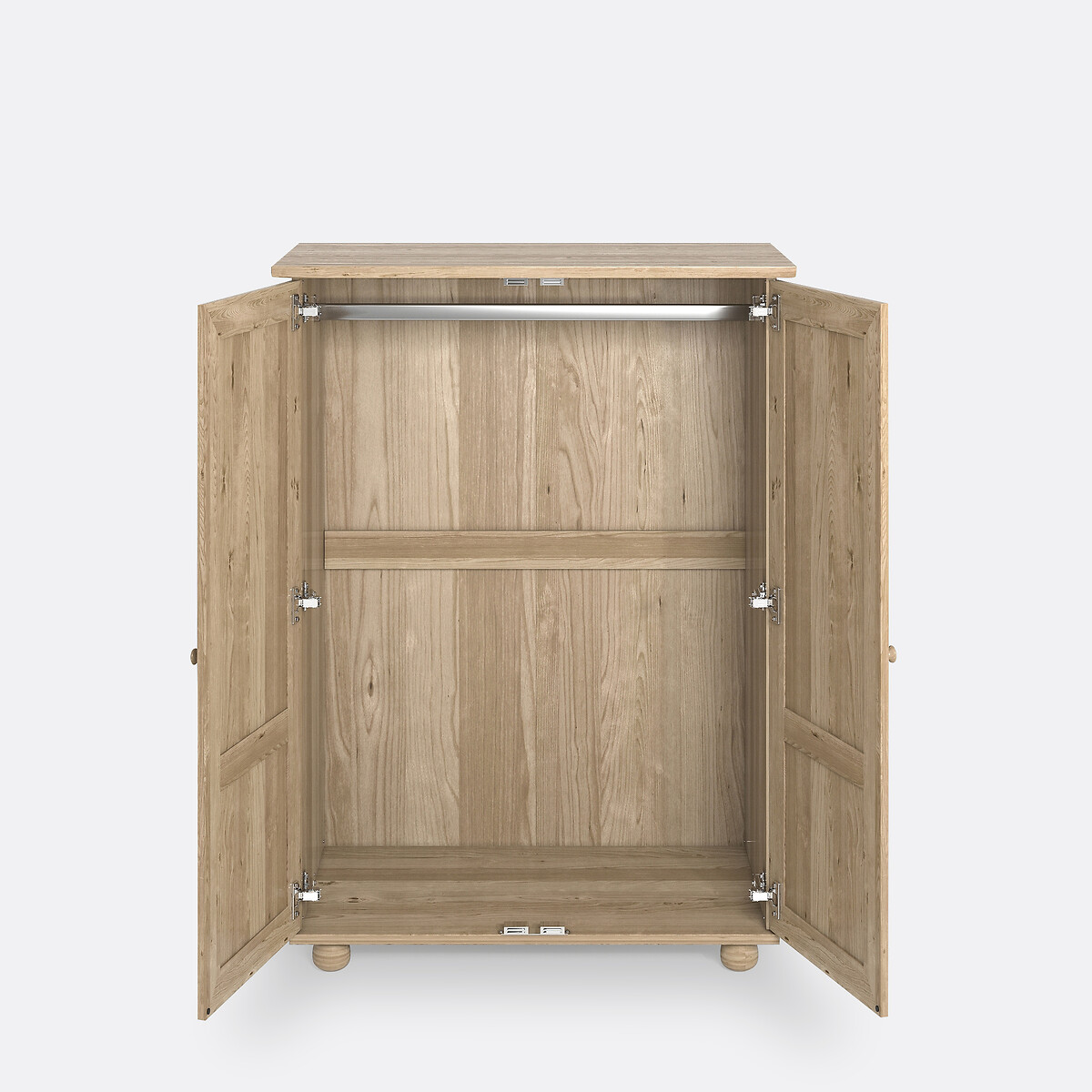 Armario Al. 120 cm, para colgar ropa, Redmond madera clara natural, SO'HOME