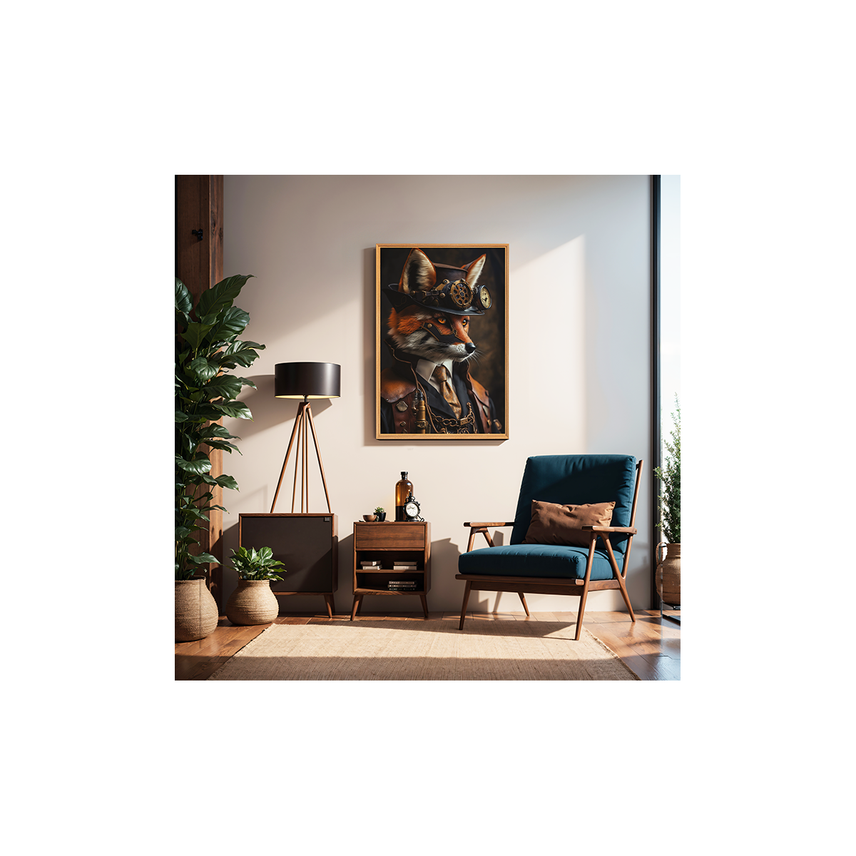 Tableau Mural Encadré Renard Futuriste ANIMAUX HUMANISÉS tableaux encadrés, CEANOTHE