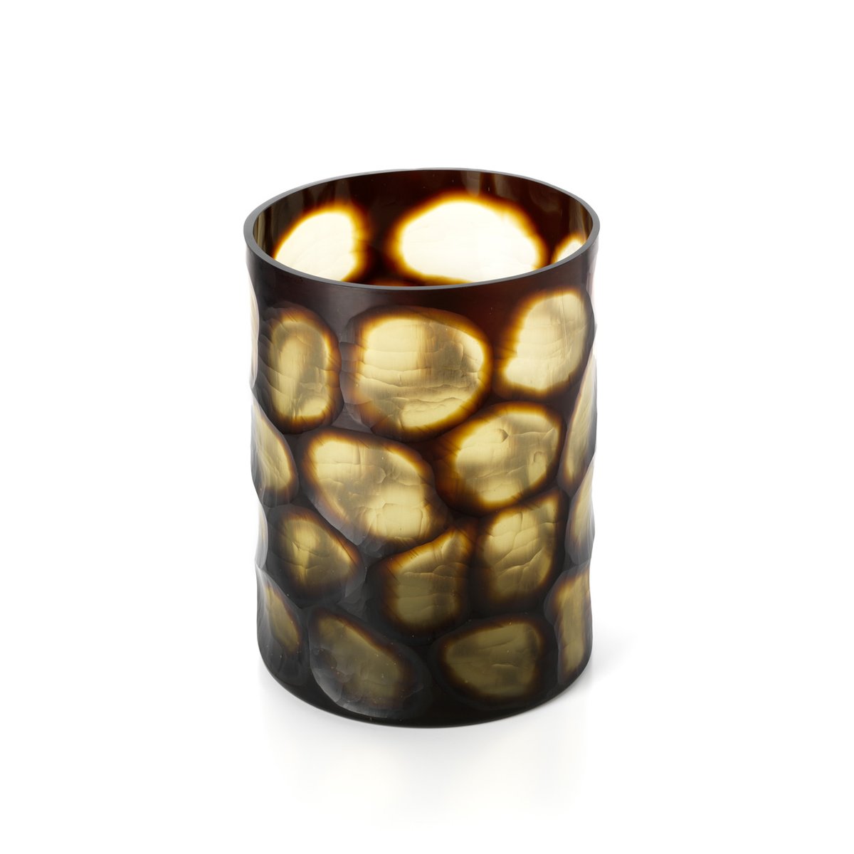 Vase VAGUE ambre foncé, BAZAR BIZAR