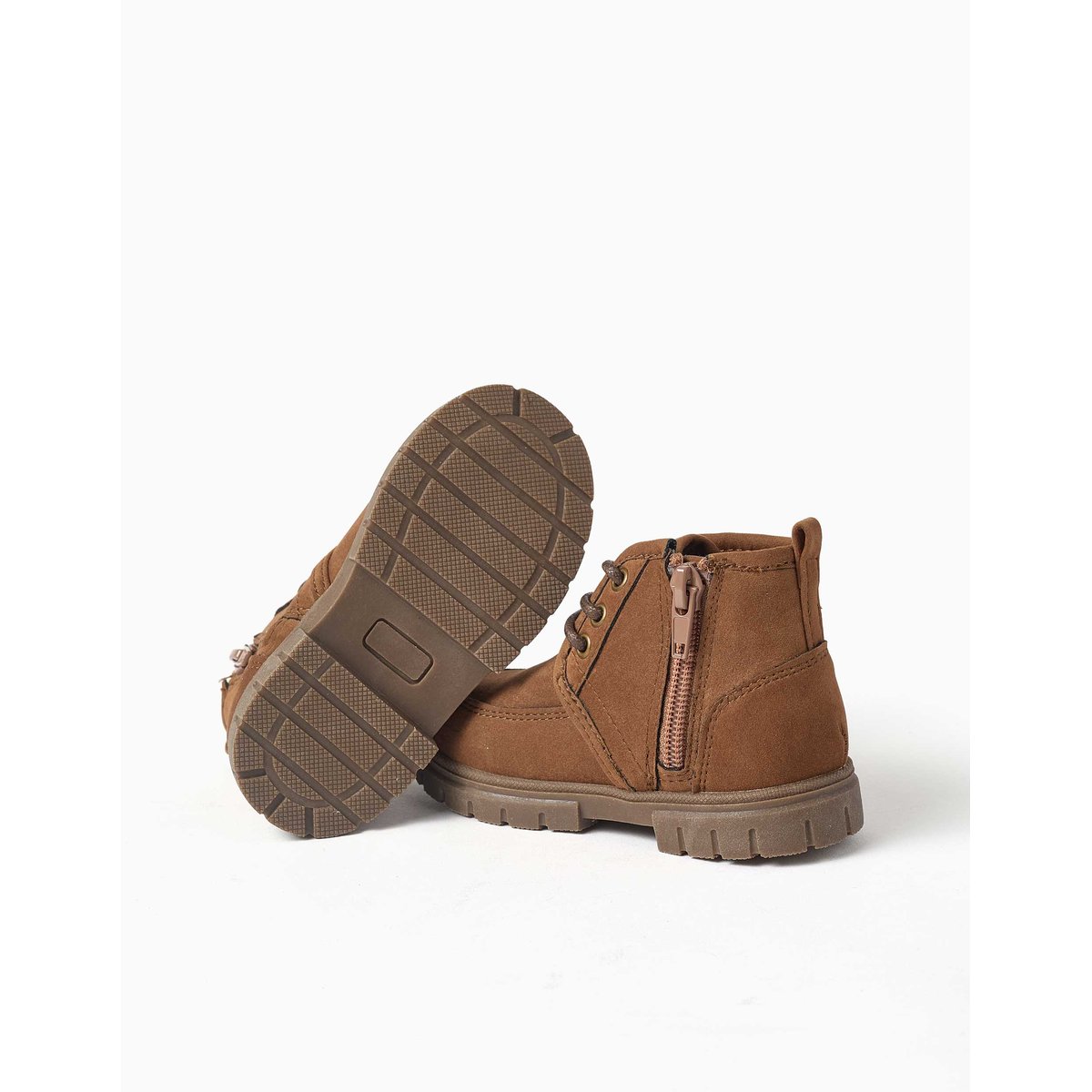 Bottes en suédine avec lacets beige, ZIPPY