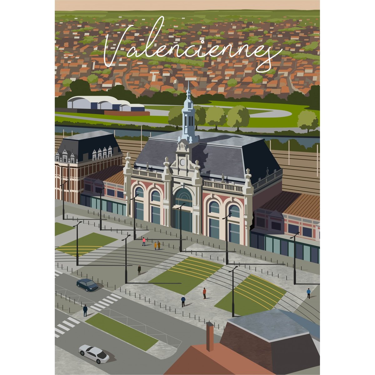 Affiche ville Valenciennes 2 blanc, L'AFFICHERIE