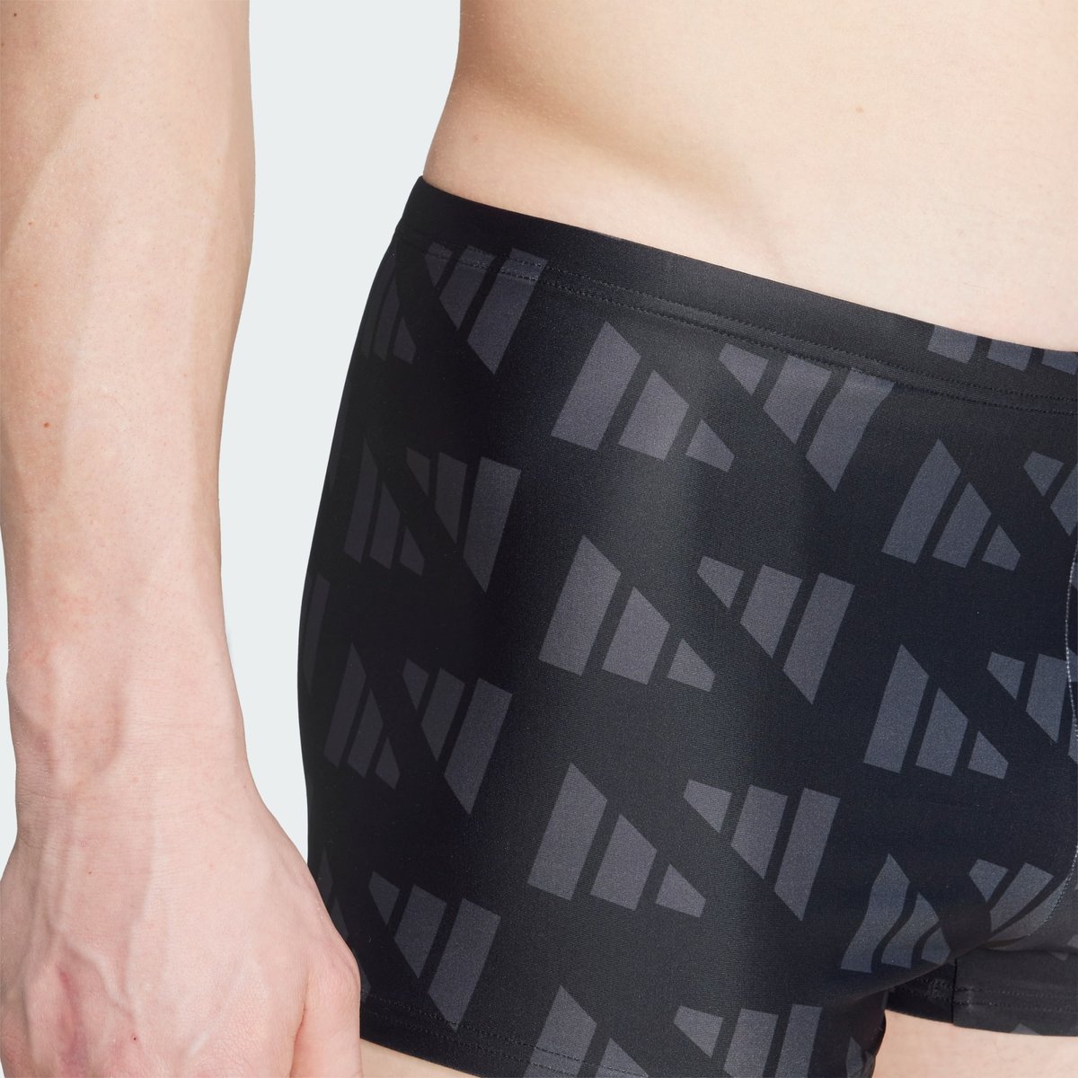 Boxer de bain logo intégral black / carbon, adidas Performance