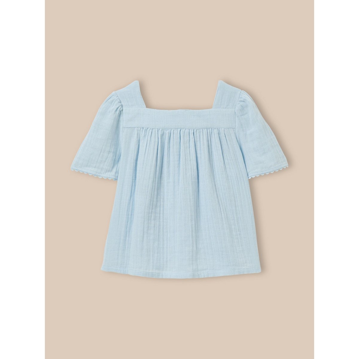 Chemise en gaze - coton biologique bleu pastel, CYRILLUS