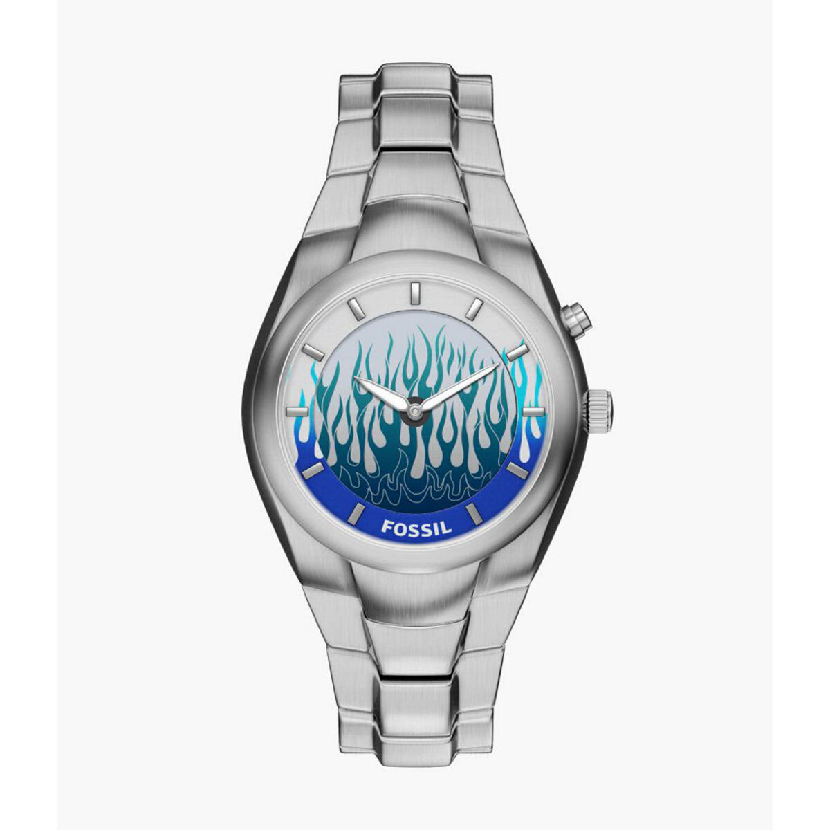 Montre Analogique Digital Y2K BIG TIC argenté bleu argenté, FOSSIL