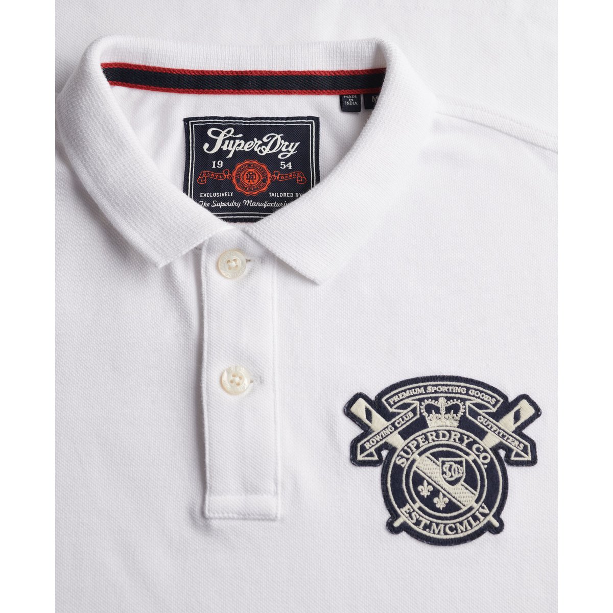 Polo Crest coupe décontractée optic, SUPERDRY