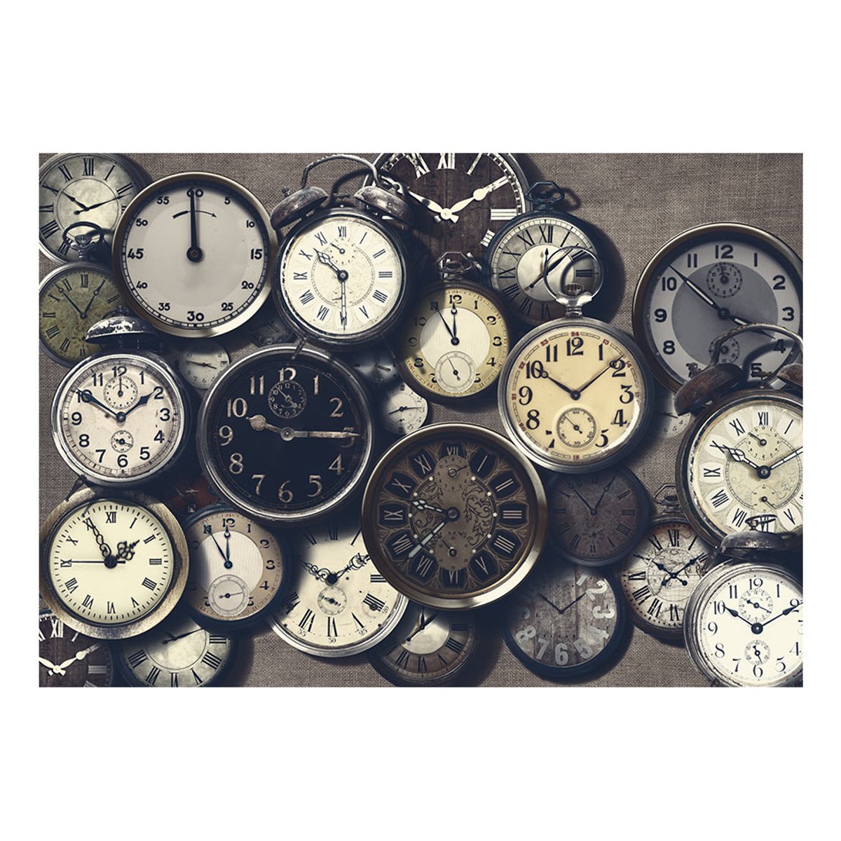 Papier peint intissé panoramique Vintage et Retro Chronometers noir, EDEN