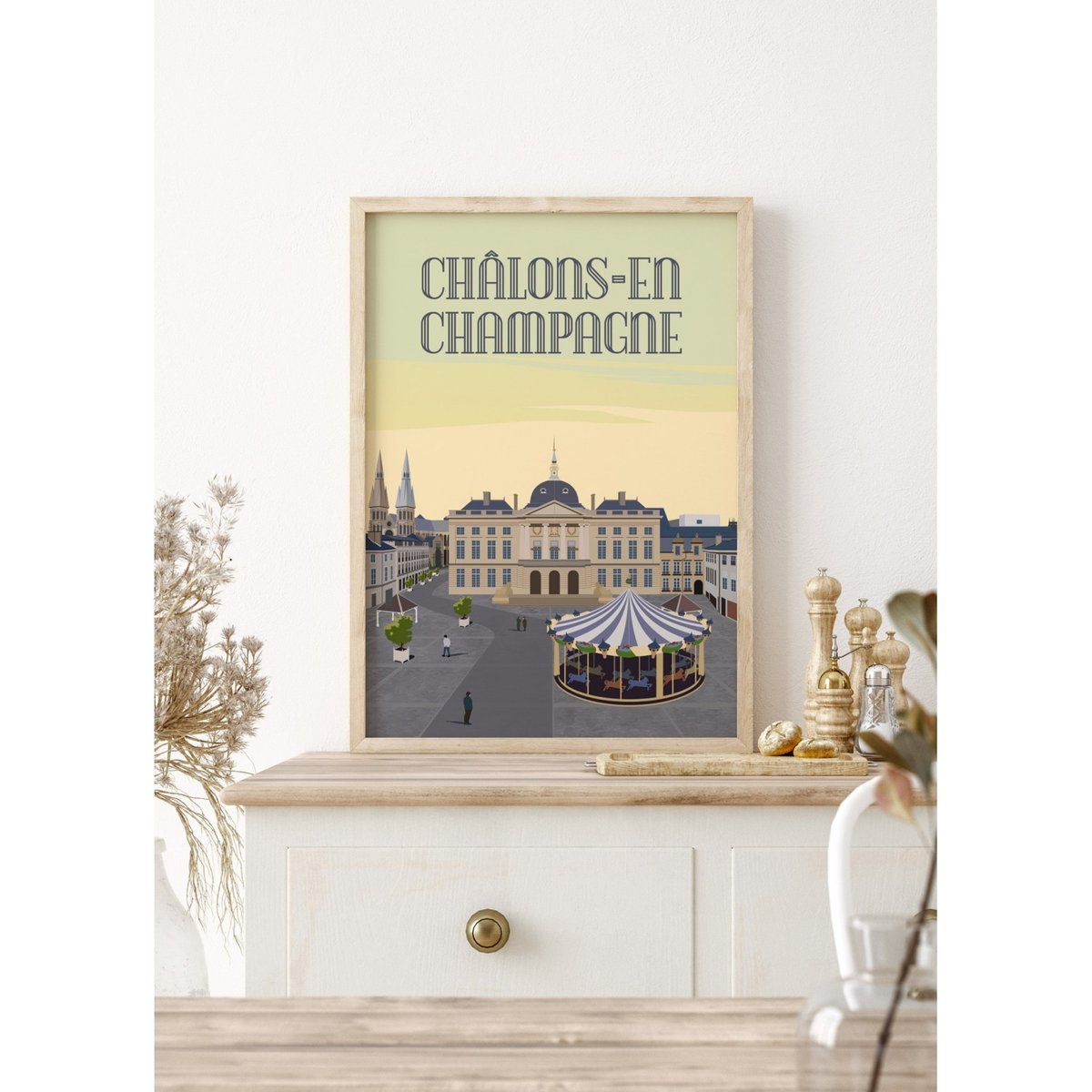 Affiche ville Châlons-en-Champagne blanc, L'AFFICHERIE