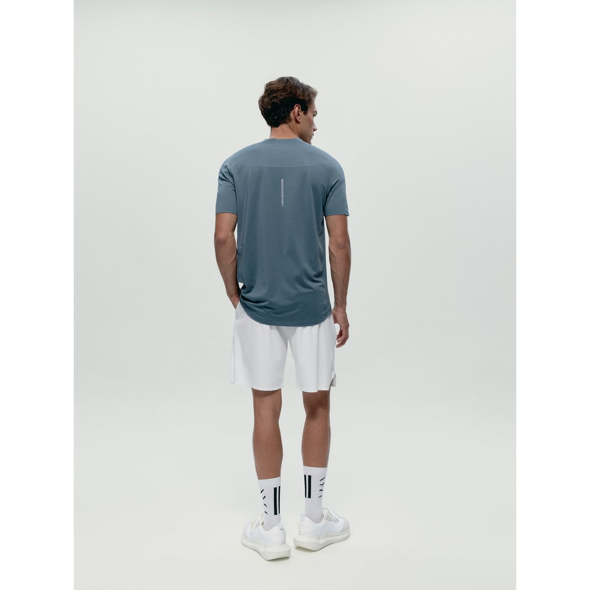 T-shirt de sport homme Vostok Manches courtes séchage rapide vert sauge gris, BORN