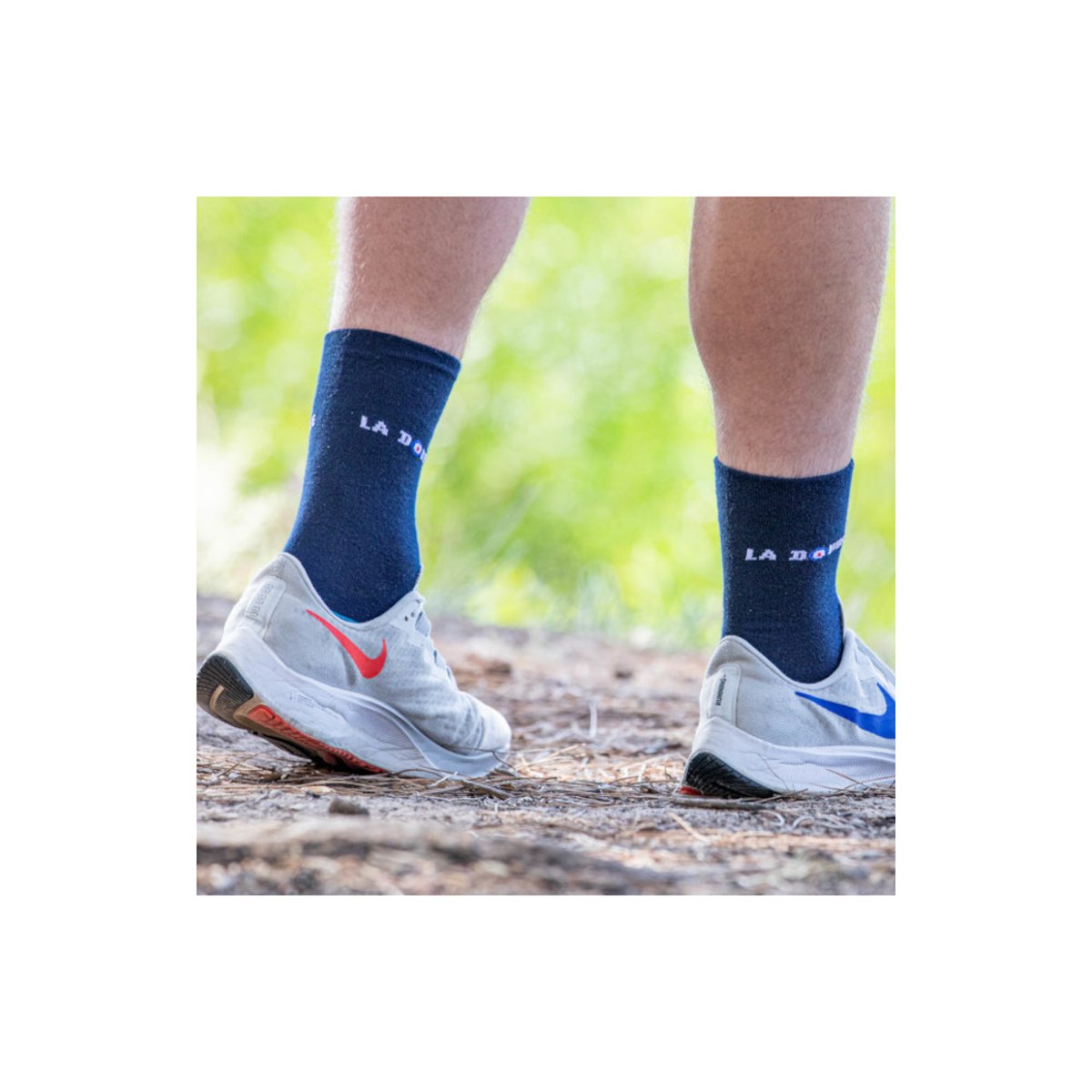 Mi-chaussettes en polyester et polyamide New Double Authentic marine, THYO