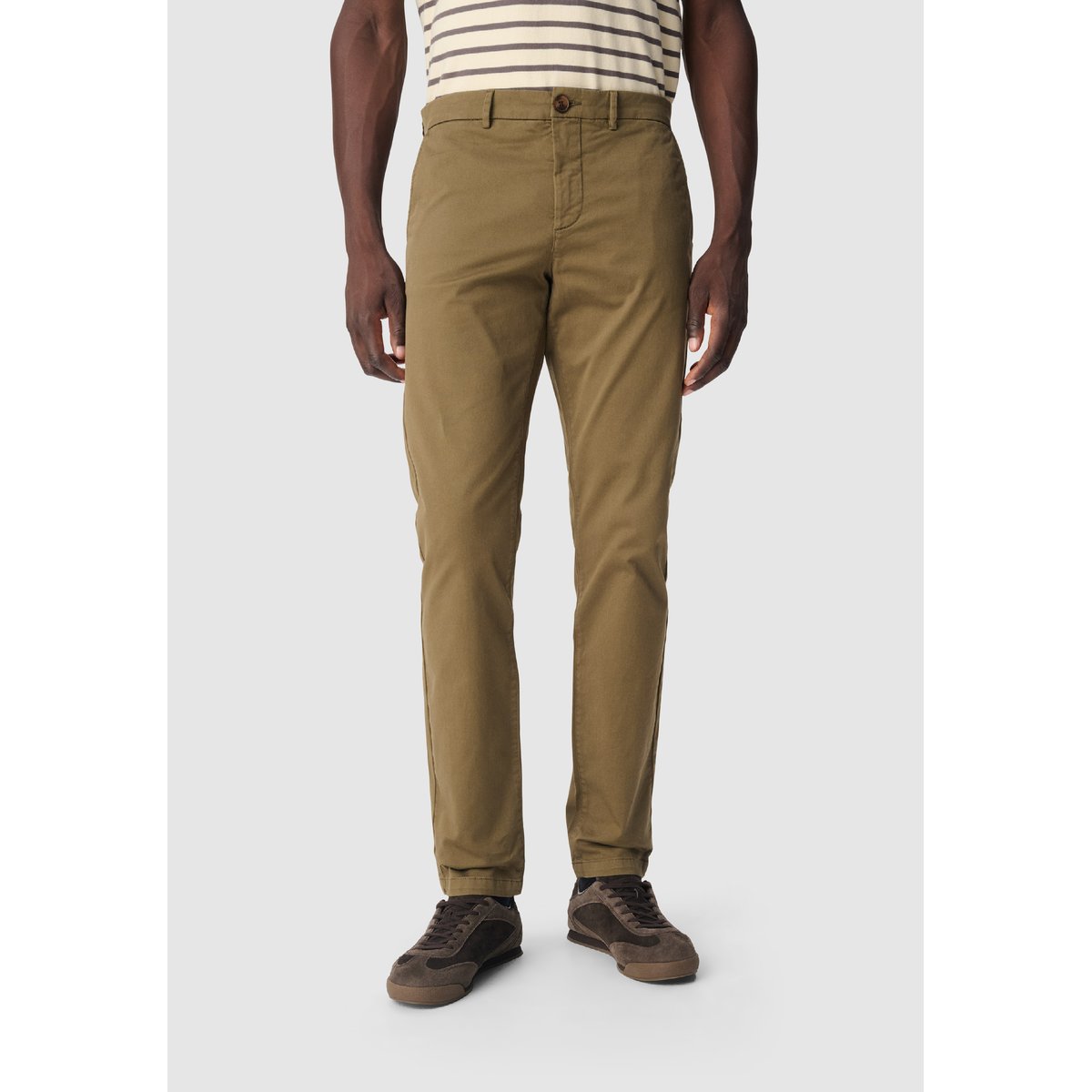 Pantalon chino slim vert kaki, IKKS