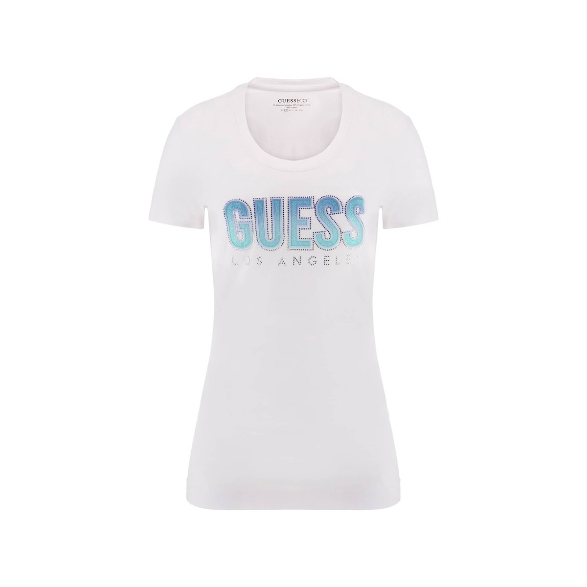 T-Shirt Logo Dégradé blanc, GUESS