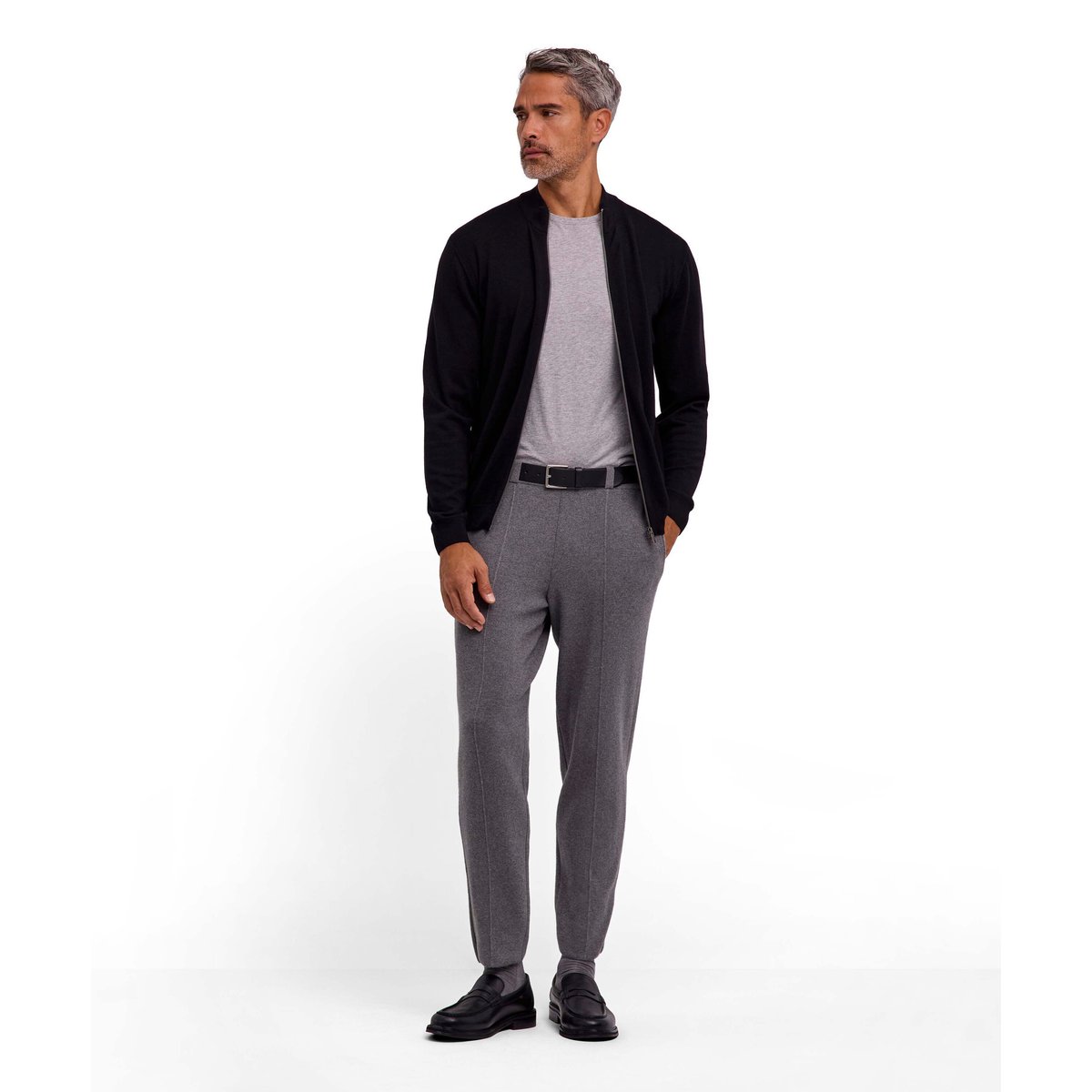 Gilet zippé Pure Merino Wool noir, FALKE