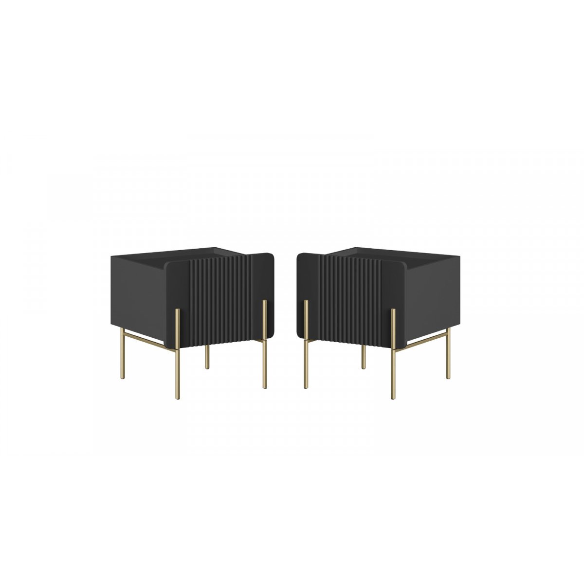 Table de chevet , MATHILDE noir, BOBOCHIC