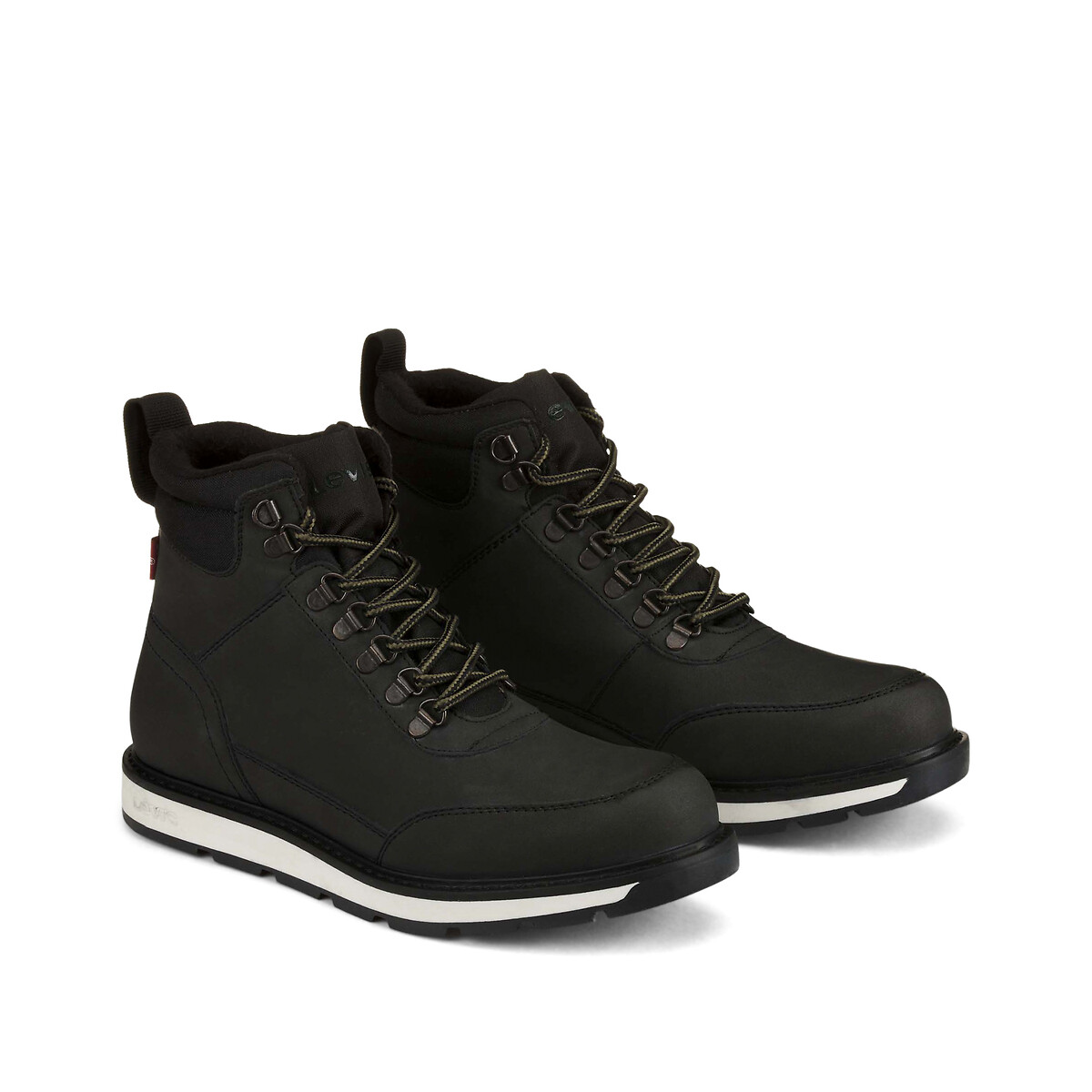 Lace up ankle boots in leather black Timberland La Redoute