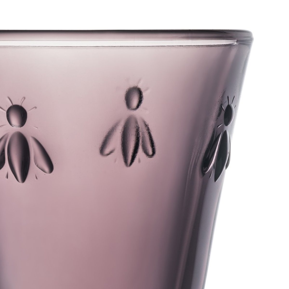 Lot 6 verres à eau aubergine, ABEILLE aubergine, LA ROCHERE