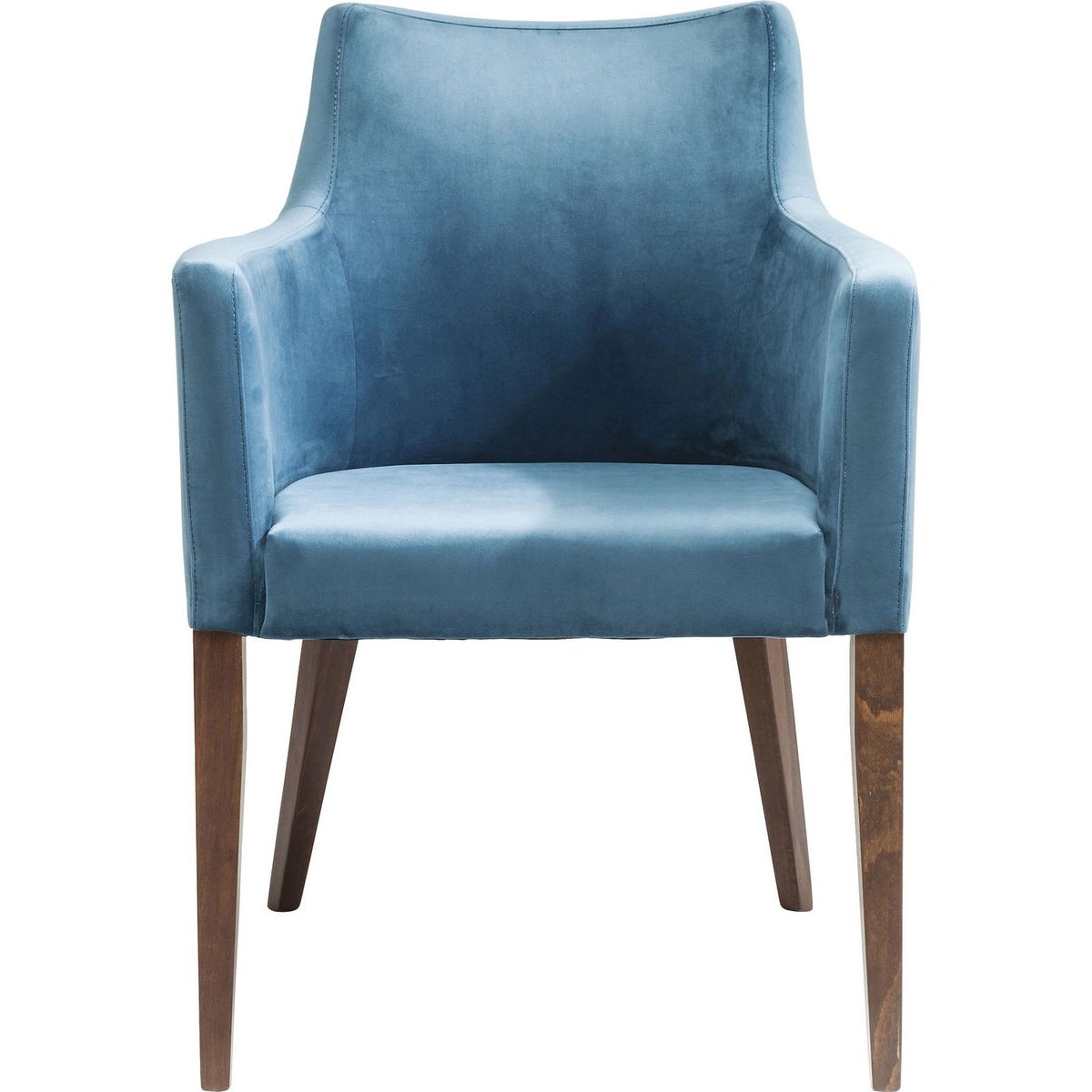 Chaise avec accoudoirs en velours, MODE bleu pétrole, KARE DESIGN