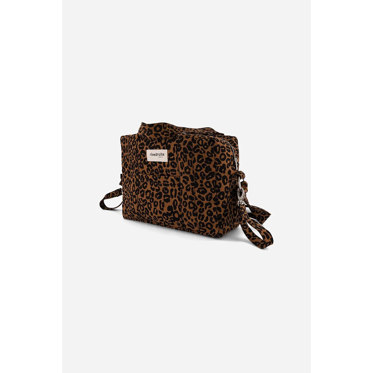 Tas DARCY - THE NON DIAPER BAG Recycled Cotton kastanje luipaard, RIVEDROITE