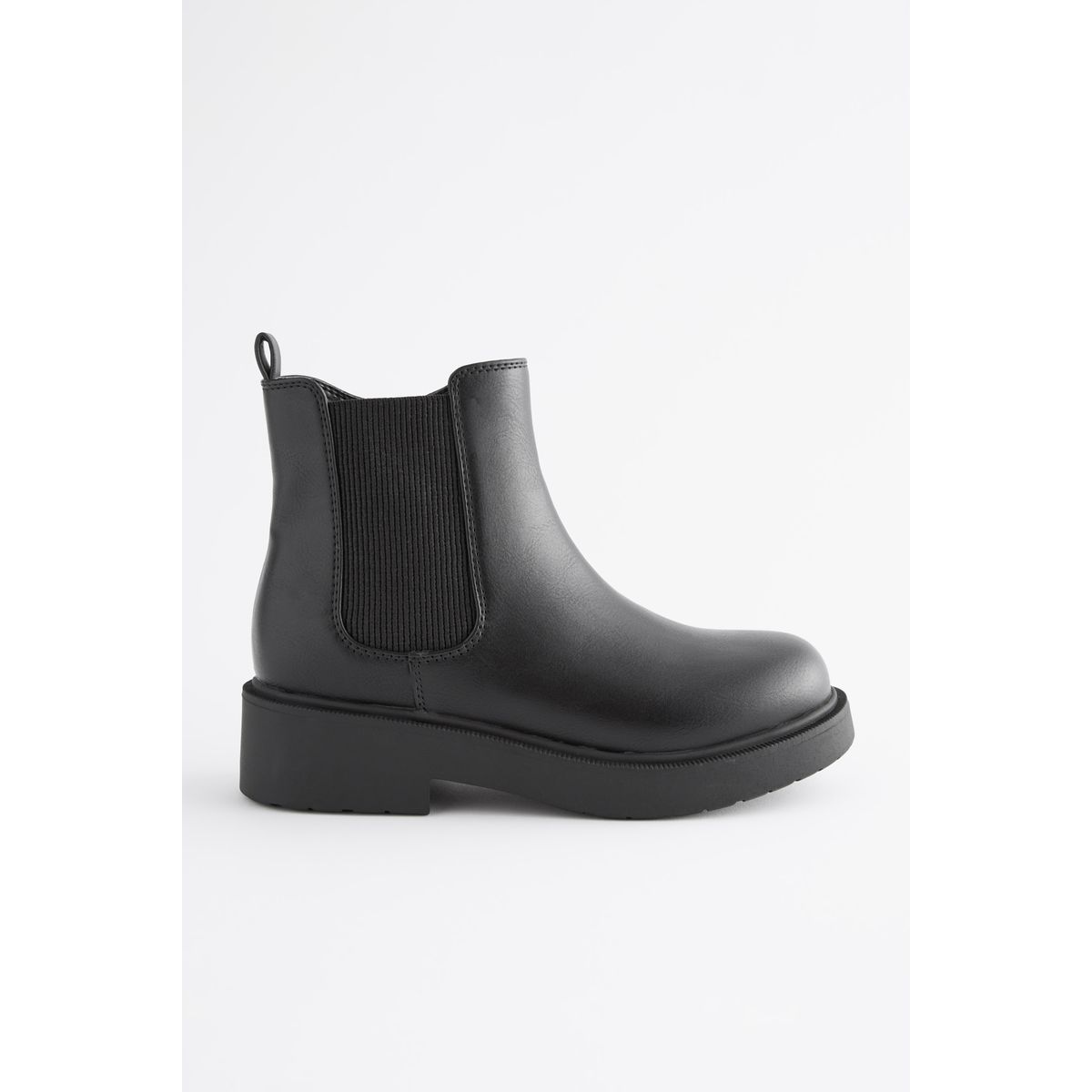 Grosses bottines chelsea coupe classique noir mat, NEXT