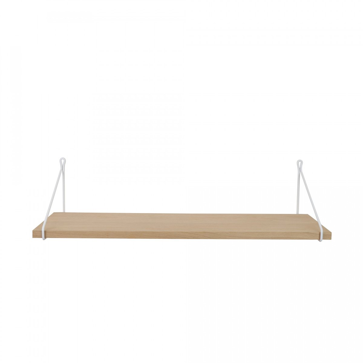 Etagère Vintage Chêne Premium Brut 80 x 25 cm equerre blanche, ARCHIV