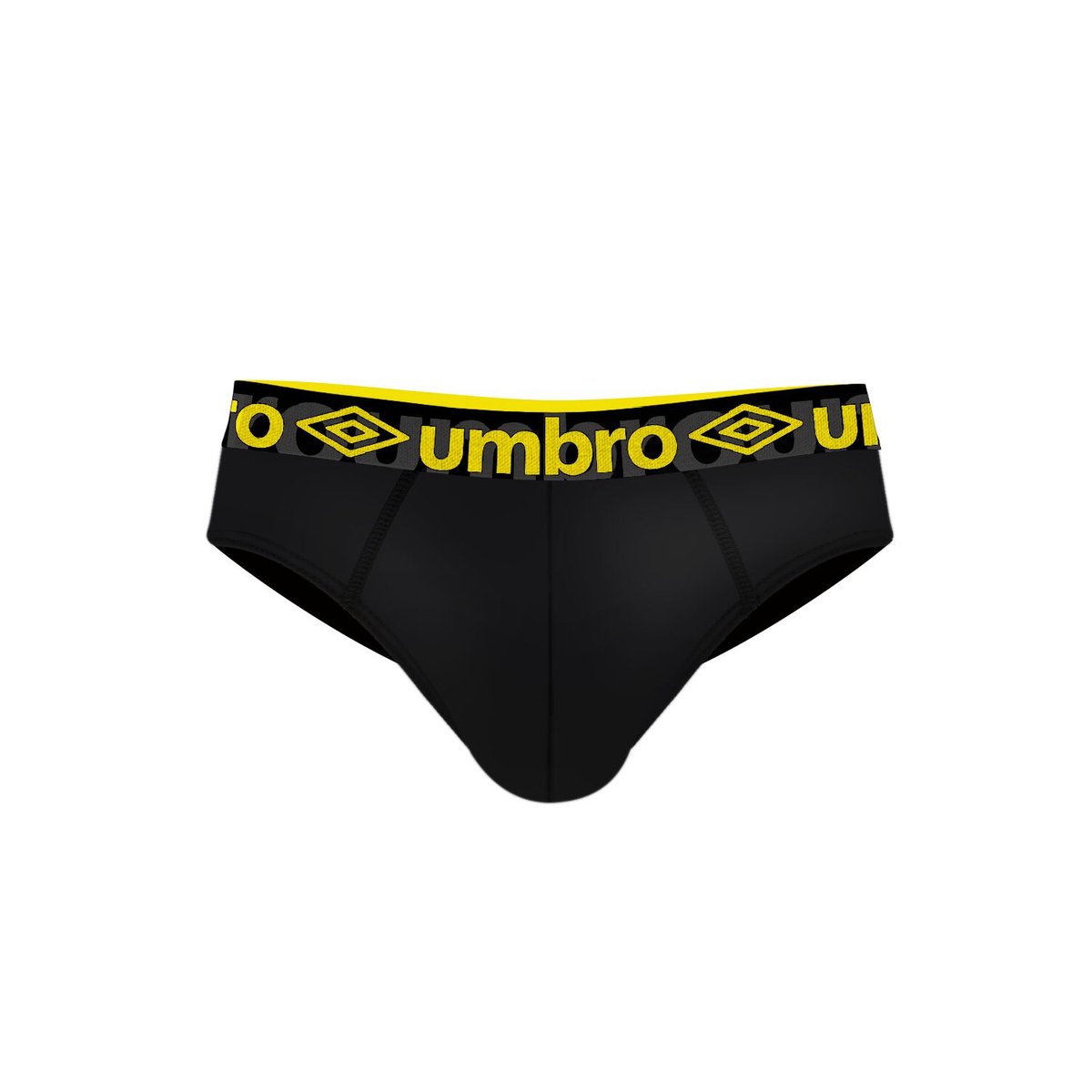 Lot De 6 Slips Coton noir/bleu/gris chiné/jaune/rouge, UMBRO