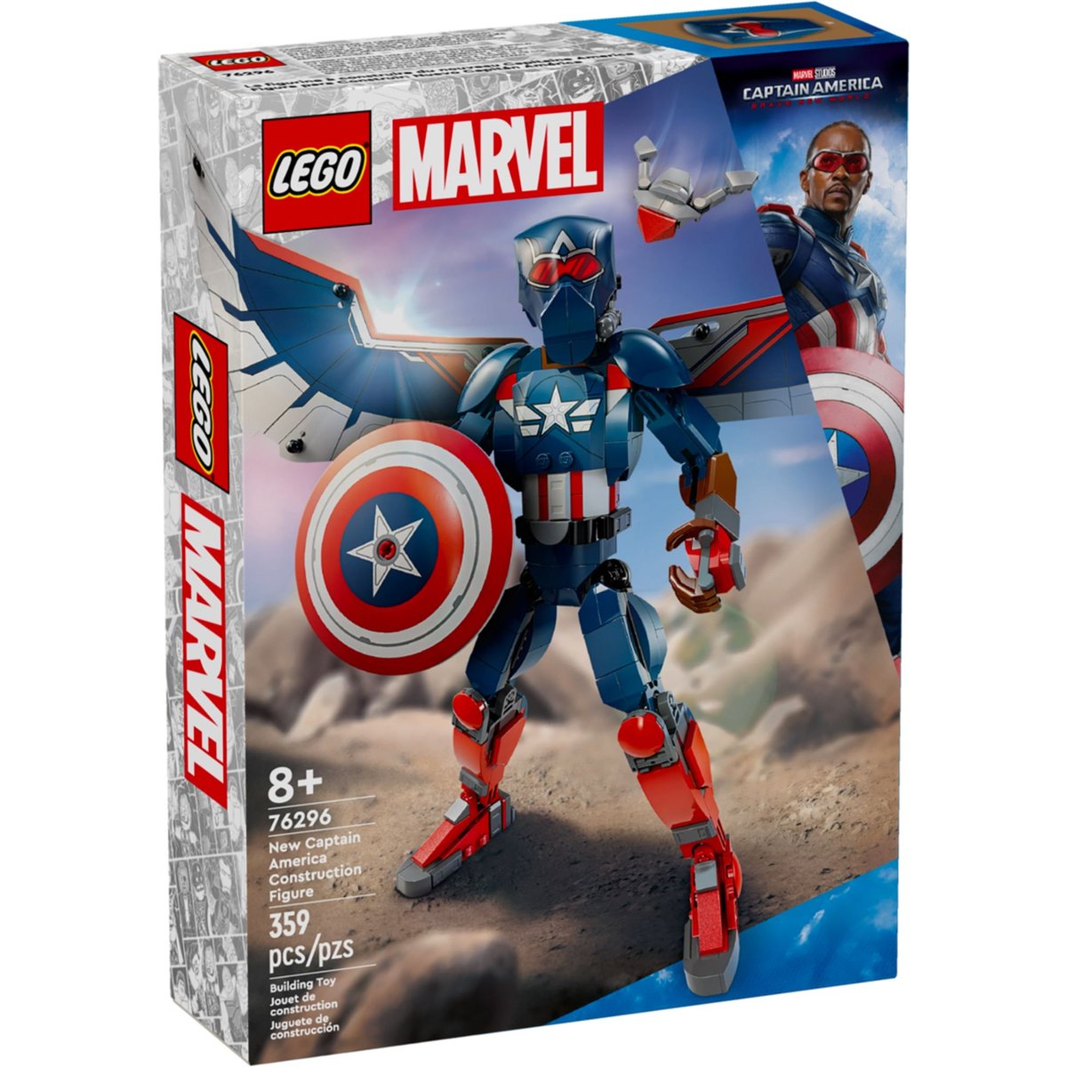 LEGO Marvel - Figurine à construire du nouveau Captain America - 76296 multicolore, LEGO