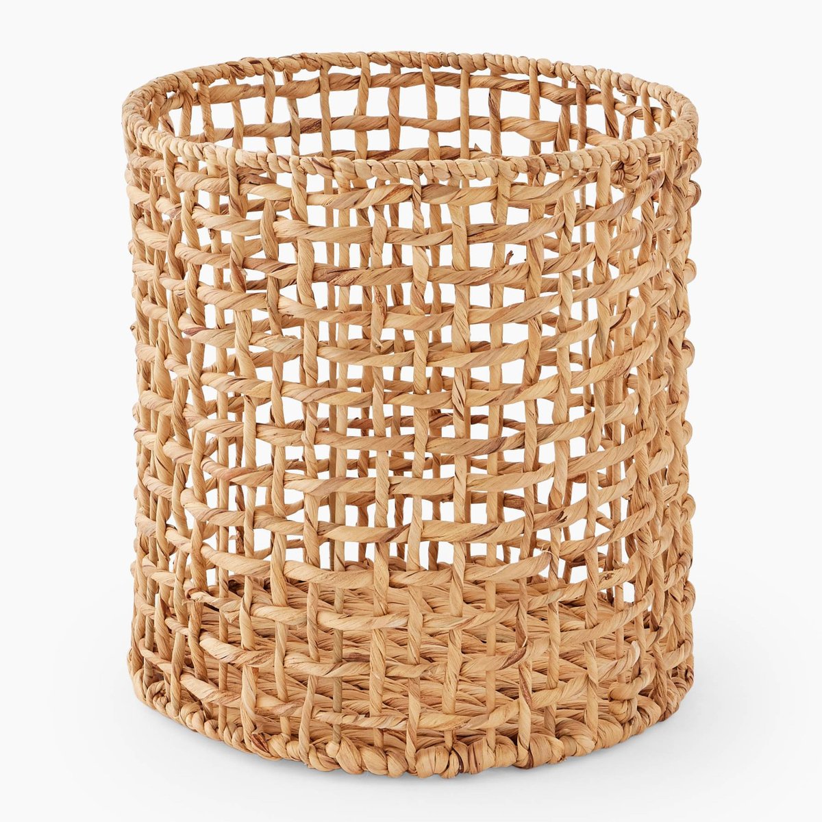 Panier tressé et ajouré, en jacinthe d'eau, disponible en plusieurs tailles naturel, MONOPRIX