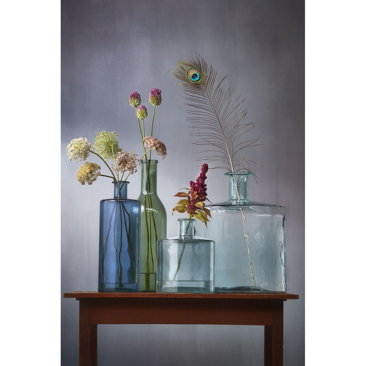 Bouteille décorative H26 cm GUAN transparent, MICA DECORATIONS