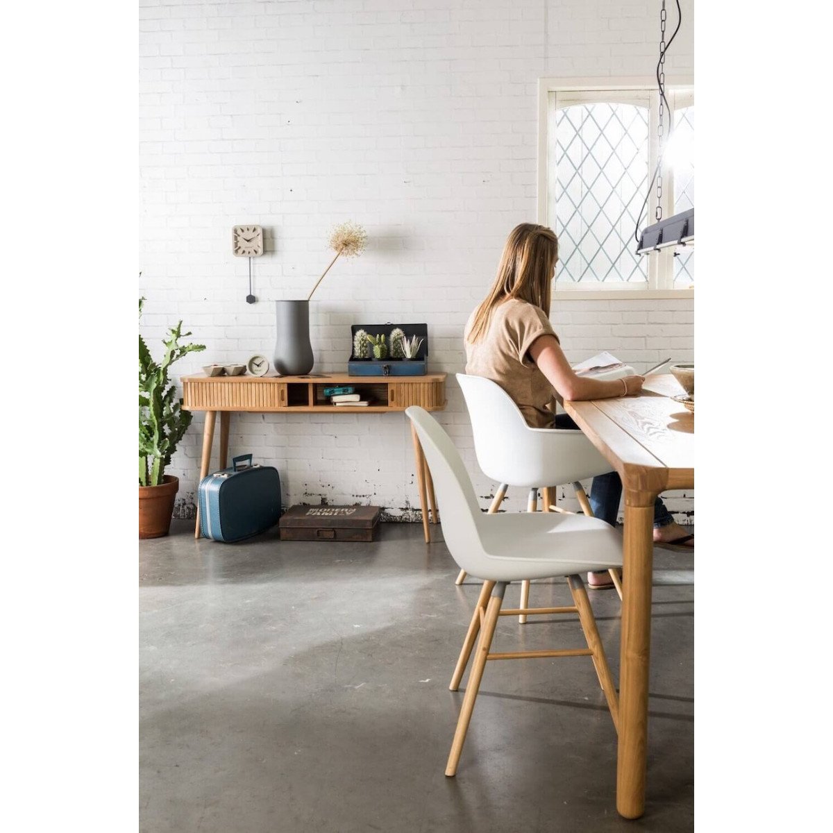 Lot de 2 fauteuils de repas en polypropylene - blanc, ZUIVER