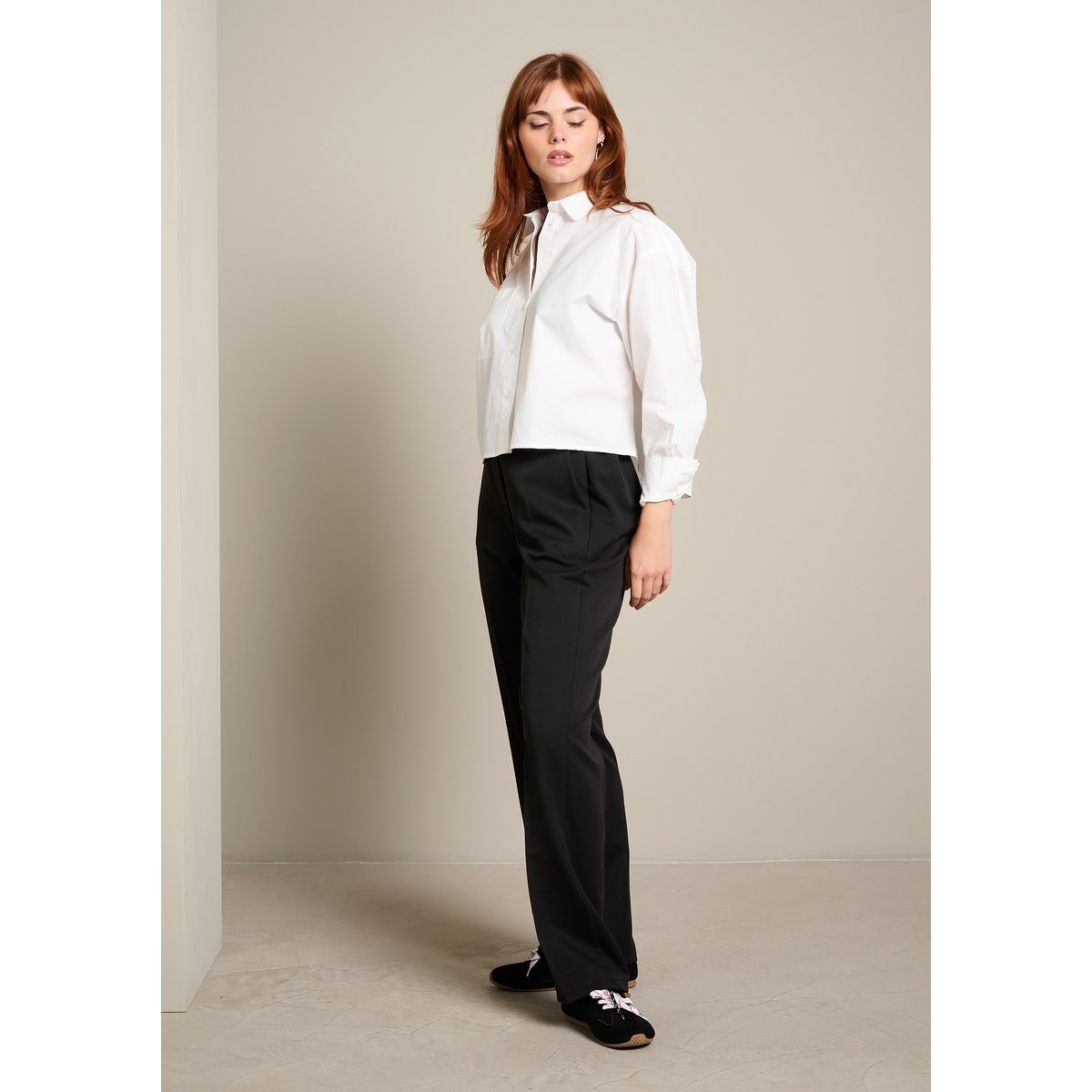 Pantalon classique droit noir, LOLALIZA