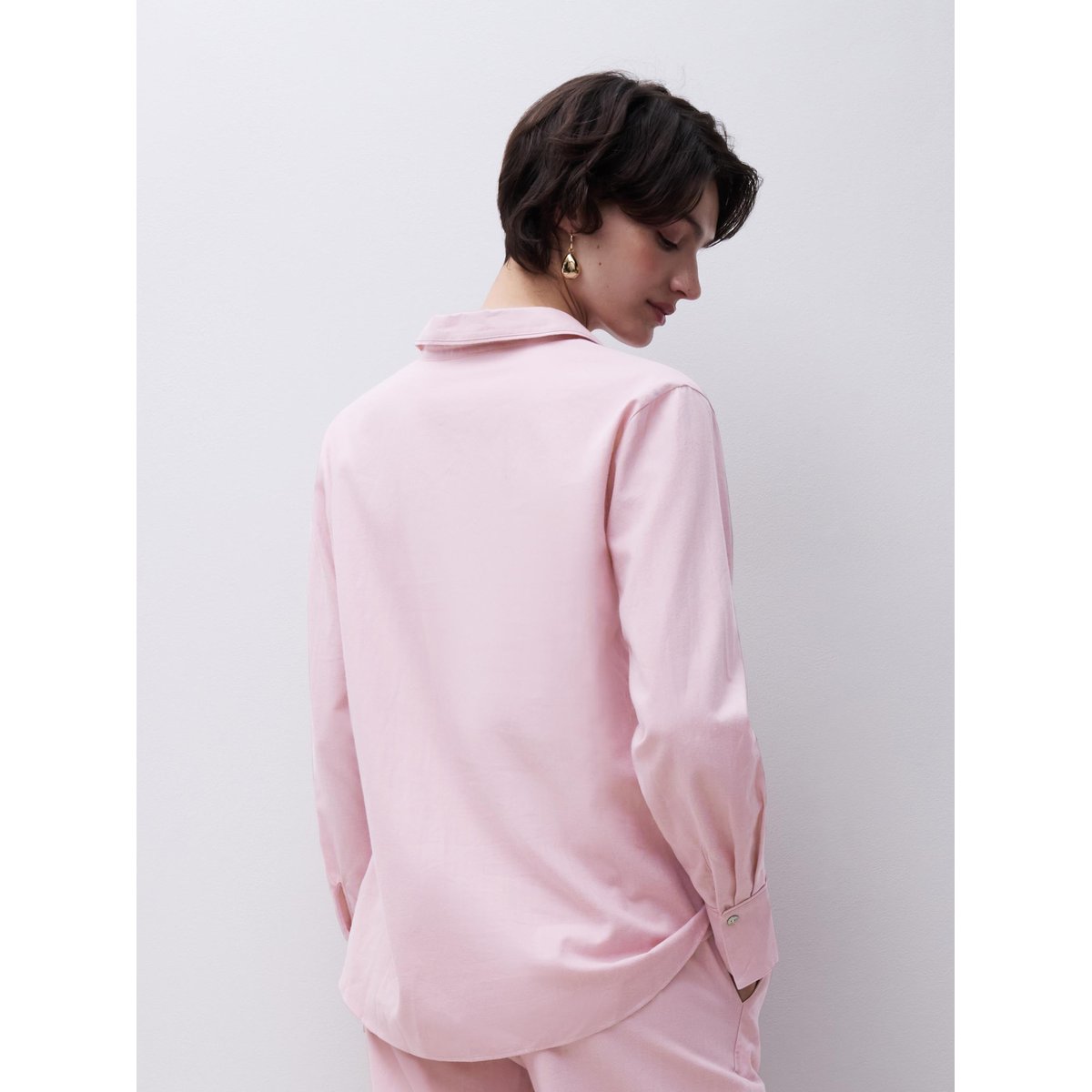 Chemise manches longues GABRIEL rayures rose poudré, CHANTELLE