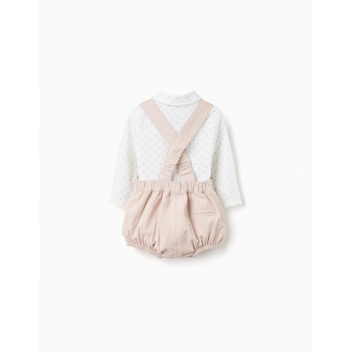 Body-polo + short en velours côtelé gris clair, ZIPPY