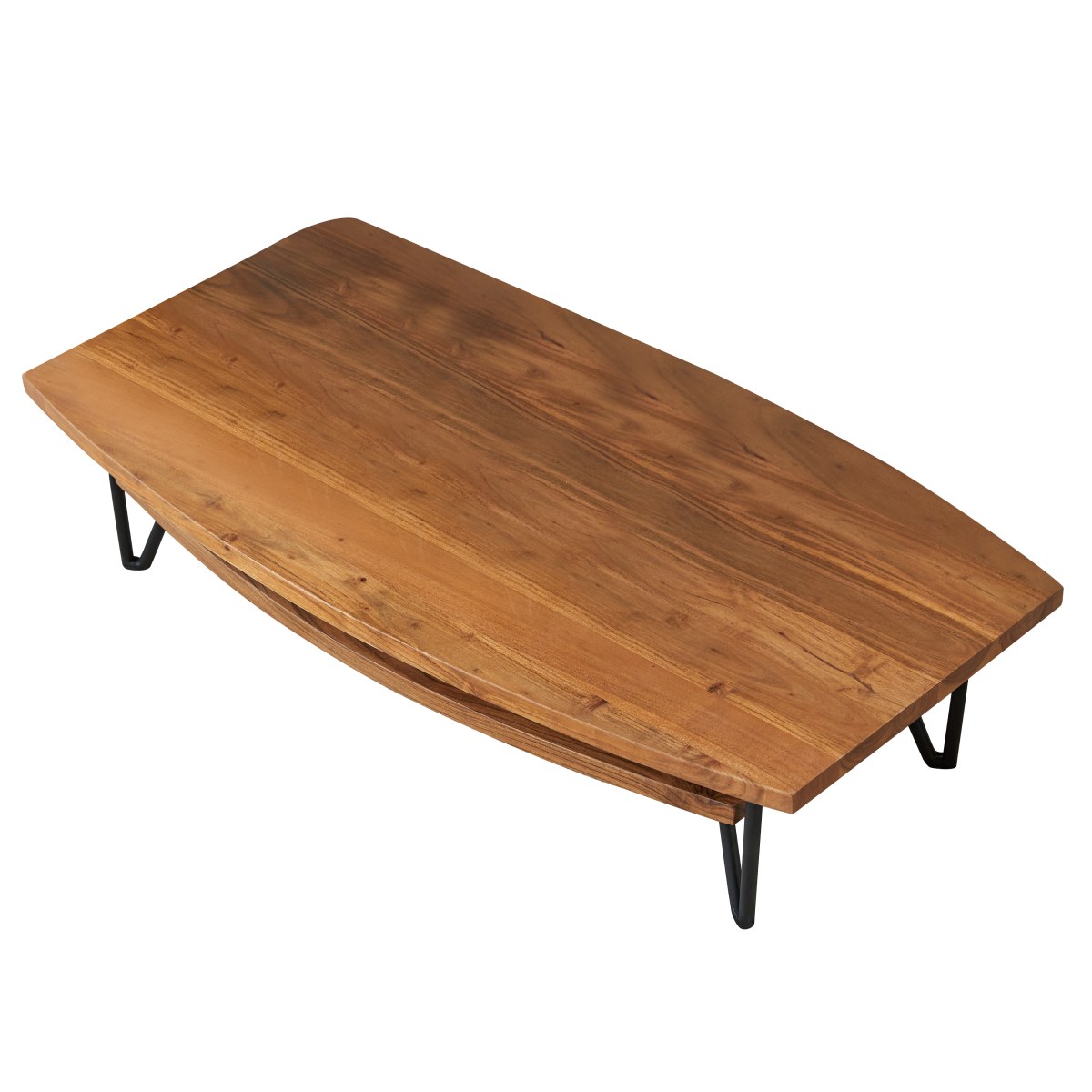 Table basse en Acacia massif, BONNIE marron foncé, TIKAMOON