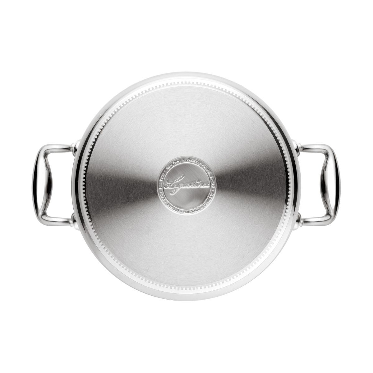 Poêle wok  ø30 cm  accademia lagofusion inox  + couvercle argent, LAGOSTINA