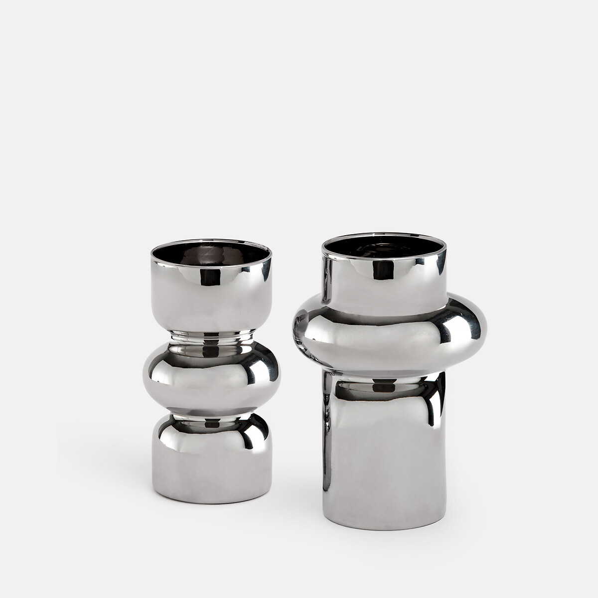 Vase en verre métallisé, hauteur 18,2 cm, ORLYA chrome, LA REDOUTE INTERIEURS