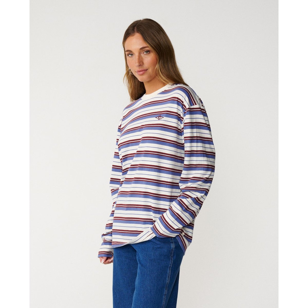 T-shirt oversize à manches longues SEARCH SERIES VAPORCOOL dark plum, RIP CURL