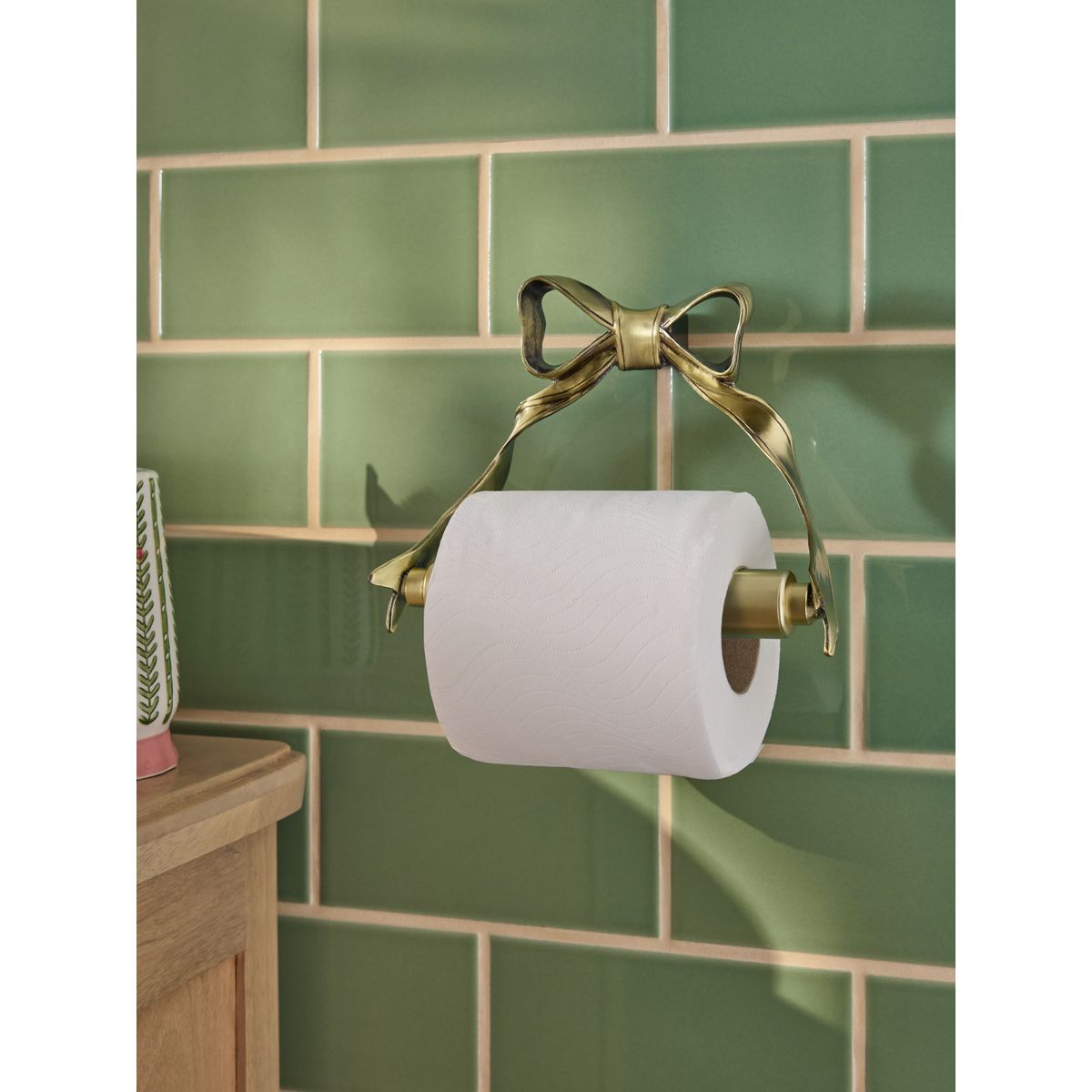 Porte-rouleau de papier toilette avec nœud doré, NEXT