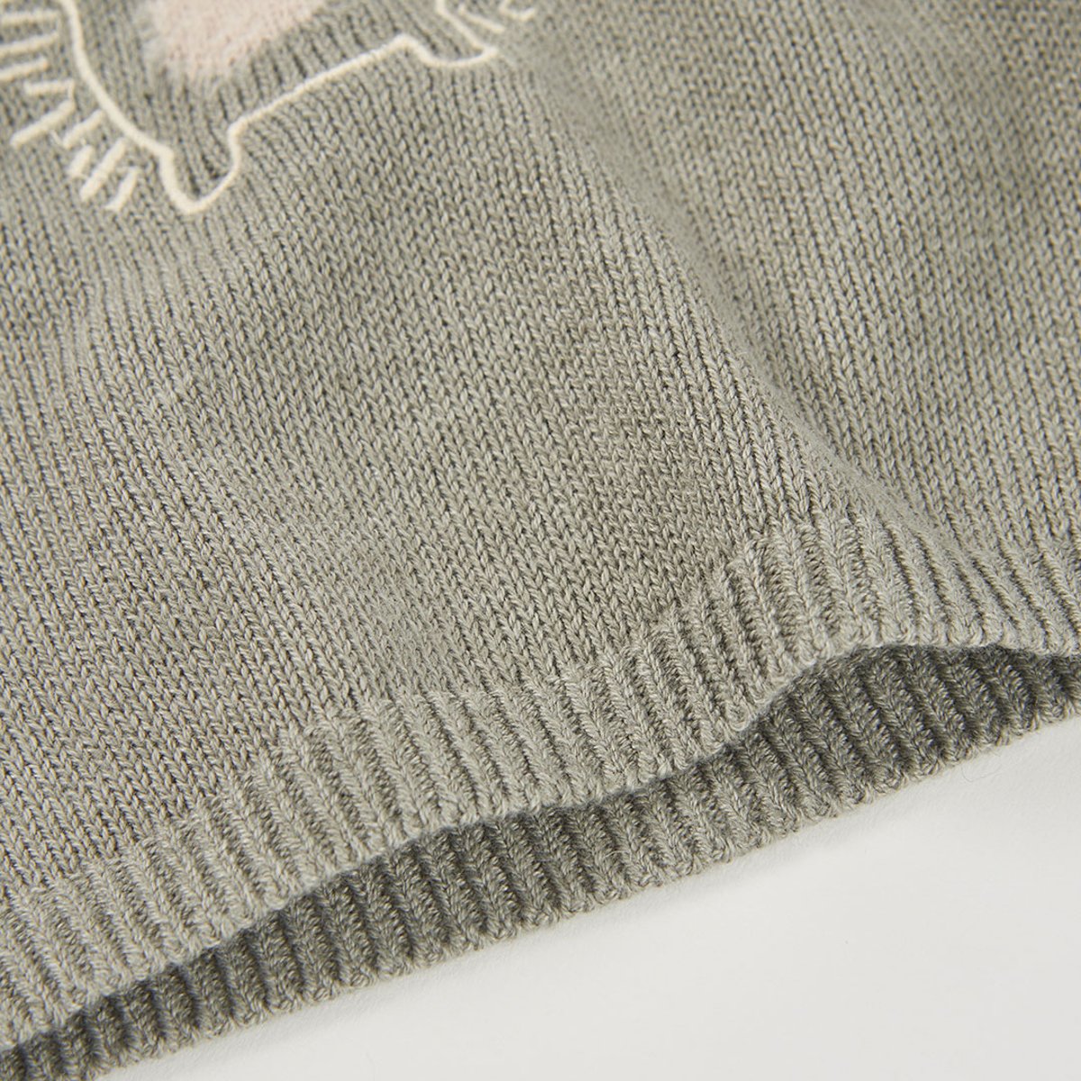 Pull bébé garçon avec broderie hérisson vert, BOBOLI