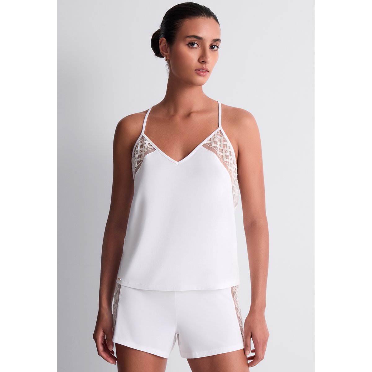 Top a fines bretelles Sweet Obsession blanc, AUBADE