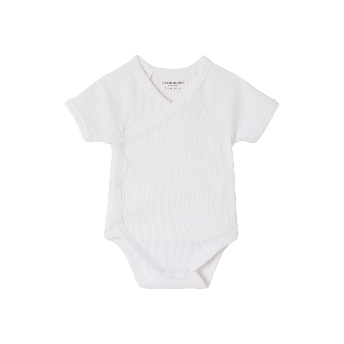 Lot 3 bodies coton bio rouge, VERTBAUDET